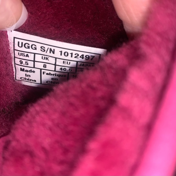 UGG Australia Women's Purple Kristin Suede Wedge Heel Winter Boot US Size 9.5 - Picture 6 of 8